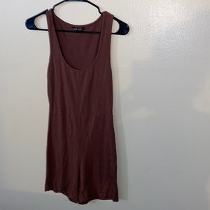 Brown shein shorts jumpsuit